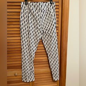 Attyre ankle pants, seahorse print, 10